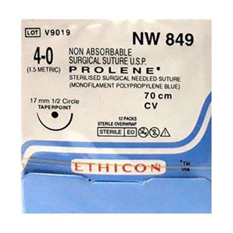 Buy Johnson And Johnson Ethicon Prolene Non Absorbable Surgical Suture 4
