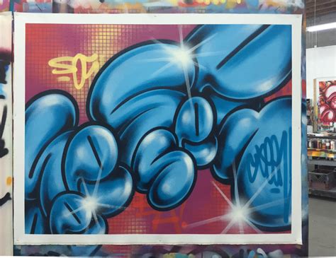 Graffiti Artist Seen Floating Bubbles Aerosol On Canvas Dirtypilot