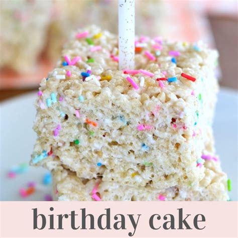 Birthday Cake Rice Krispie Treats Cake By Courtney