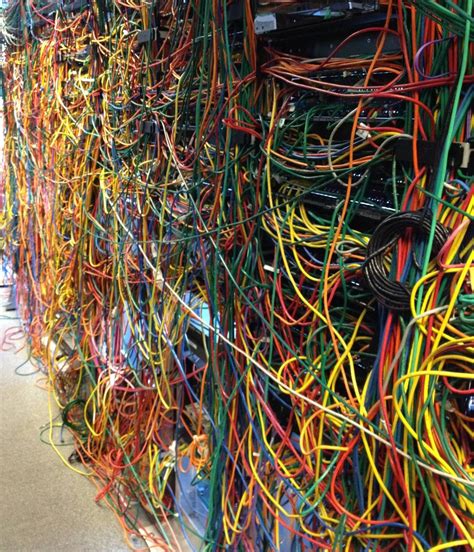 A Network Mess Or Cable Art You Decide Server Room Structured