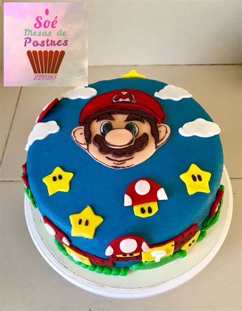 Pastel De Fondant Mario Bross Mario Birthday Cake Desserts Food