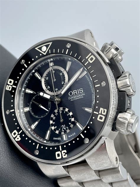 Oris Prodiver Chronograph 51mm Titanium 1000m Diver Black 01 764 7630