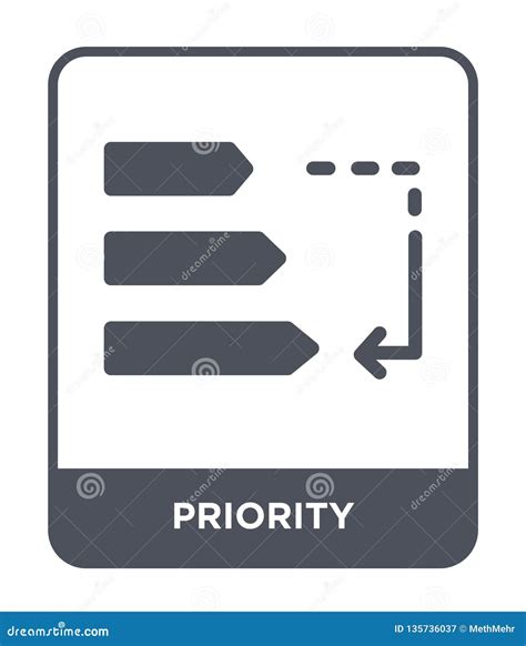 Priority Icon In Trendy Design Style Priority Icon Isolated On White