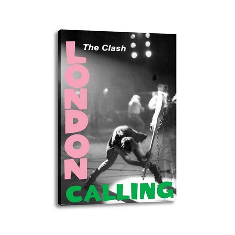 The Clash Art Poster London Calling Canvas Art Painting Etsy