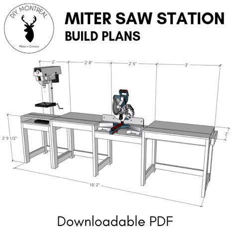 Miter Saw Station Pdf Build Plans Diy Table Saw Woodworking Shop