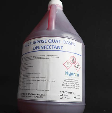 All Purpose Quat Based Disinfectant 1 Gallon Hydron Corporation