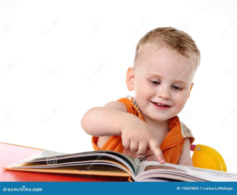 Baby Boy Studies To Read Stock Image Image Of Interested 15607865