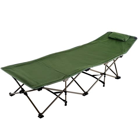 Redcamp Camping Cots For Adults Folding Cot Bed With Attached Pillow