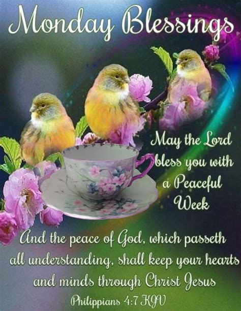 Peace Of God Monday Blessings Peace God Monday Monday Quotes Monday