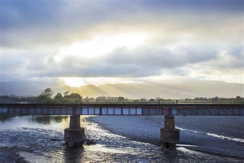 1920x1080 Sunrise Bridge River Coolwallpapersme