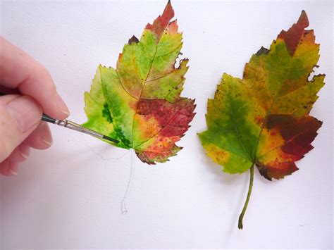 P1200361 Painting A Leaf Tutto With Images Fall Watercolor