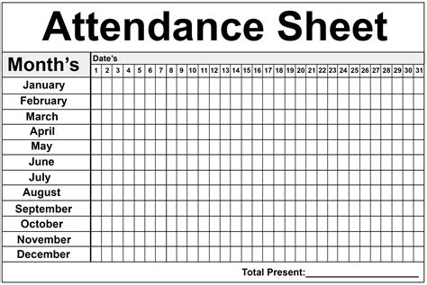 Best Free Printable 2019 Employee Attendance Calendar Sheet In Excel