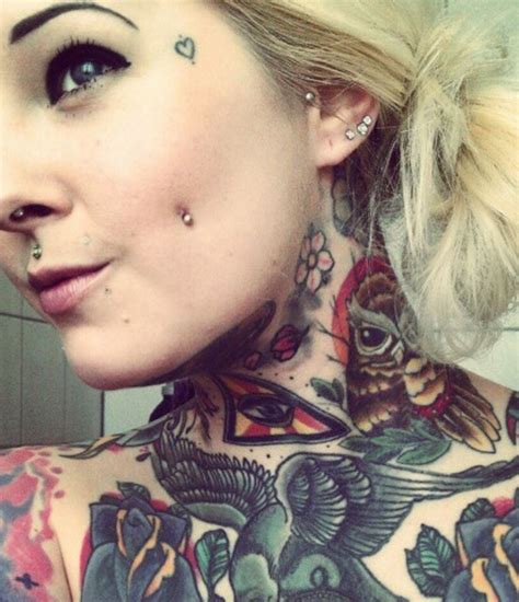 Pin By Shasta Mcnab On Tattoos Face Short Blonde Hair Cheek Piercings Piercings For Girls