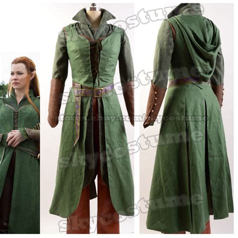 The Hobbit Desolation Of Smaug Tauriel Dress Cosplay Uniform Cloak
