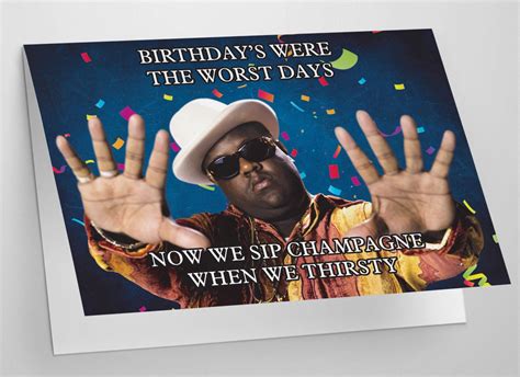 Notorious Big Biggie Smalls Birthday Card Hip Hop Rapper Etsy