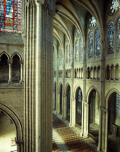 View Of Nave From Triforium Looking North West Chartres Cathedral France