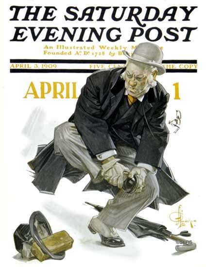 Jc Leyendecker Saturday Evening Post April 1st 1909 04 03 Mad Men Art Vintage Ad Art Collection