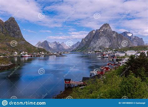 Reine Fishing Village On Lofoten Islands Nordland Norway Editorial