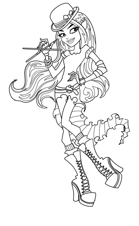 chibi monster high coloring pages   print