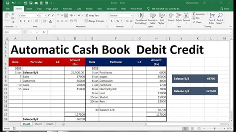 How To Create Cash Book Management System In Excel Youtube