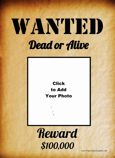 Printable Wanted Posters Printable World Holiday