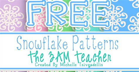 Classroom Freebies Too Free Snowflake Digital Backgrounds By The 3am