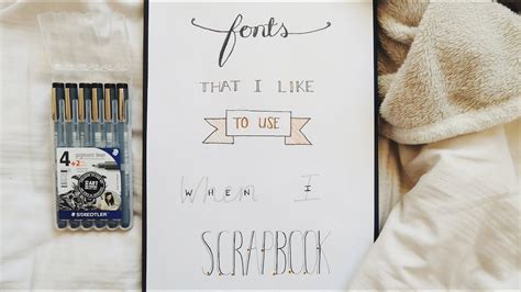 Favourite Fonts For Scrapbooking Quick And Easy Handlettering Youtube