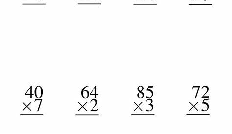 Two-Digit By One-Digit Multiplication Worksheets | 99Worksheets