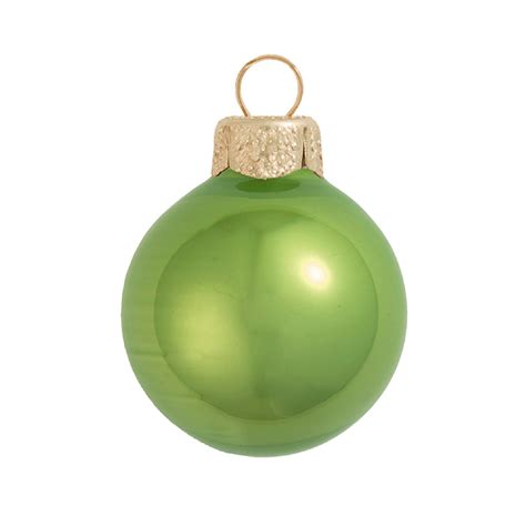 Whitehurst Pearl Lime Green Glass Ball Christmas Ornament 7 180mm