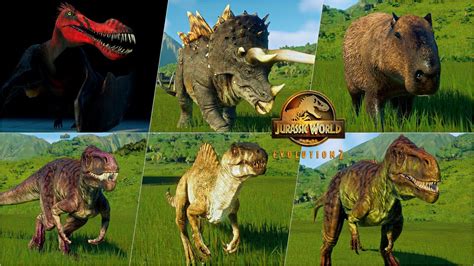 All 21 New Dinosaur Species And Hybrids In Jurassic World Evolution 2 Mods Youtube