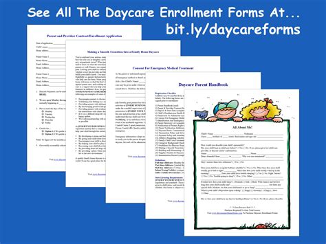 Daycare Enrollment Forms Packet Fully Editable Child Care Registration
