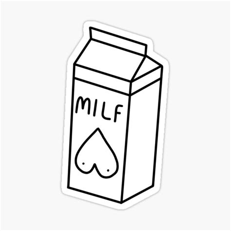milf milk sticker for sale by bellakelly03 redbubble