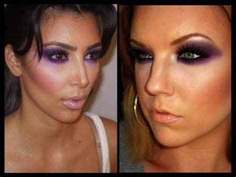Le néo smoky eyes violet de Kim Kardashian Incroyable elles se transforment en Kim