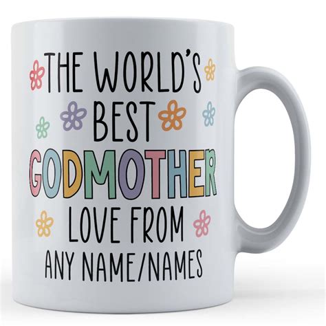 Personalised Worlds Best Godmother Gift Mug Father Fox