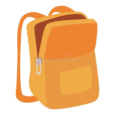 Textile School Backpack Icon Cartoon Vector Bag Pack Stock Vector