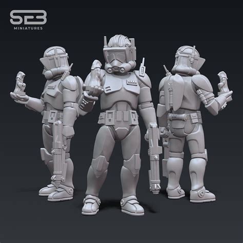 Star Wars Legion 3d Custom Miniature Clone Commander Cody V1 Etsy Uk
