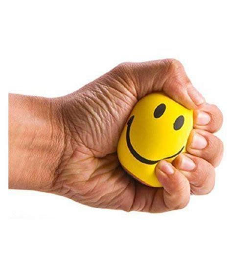 Smiley Face Squeeze Stress Ball Set Of 3 3 Inch Yellow Buy