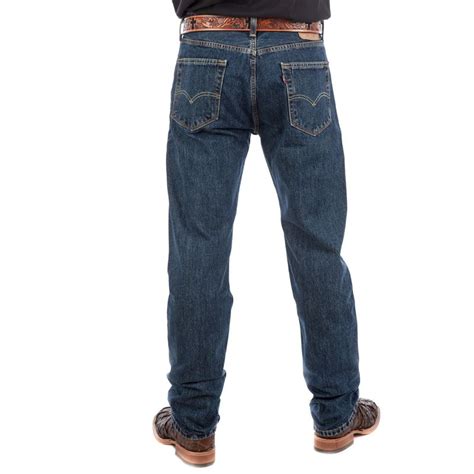 men s levi strauss regular fit 505 dark stonewash jeans