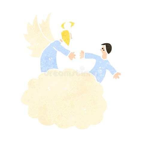 Cartoon Angels In Heaven Stock Vector Illustration Of Drawing 38060276