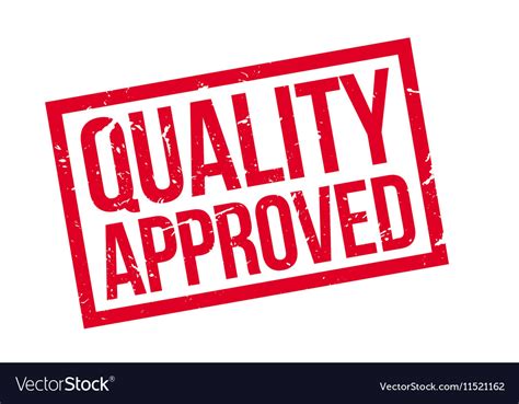 Quality Approved Rubber Stamp Royalty Free Vector Image