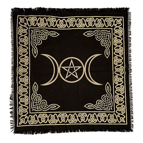 Triple Moon Pentagram Altar Cloth 18 X 18 The Witches Sage Llc