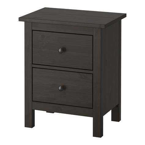 Ikea Hemnes 2 Drawer Chest Black Brown Made Of Solid Wood Which