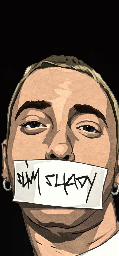 1242x2668 I Am Shady Eminem Art Iphone Xs Max Hd 4k Wallpapersimages
