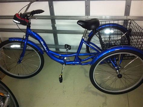 schwinn meridian adult tricycle 26 inch wheels rear storage basket blue ebay