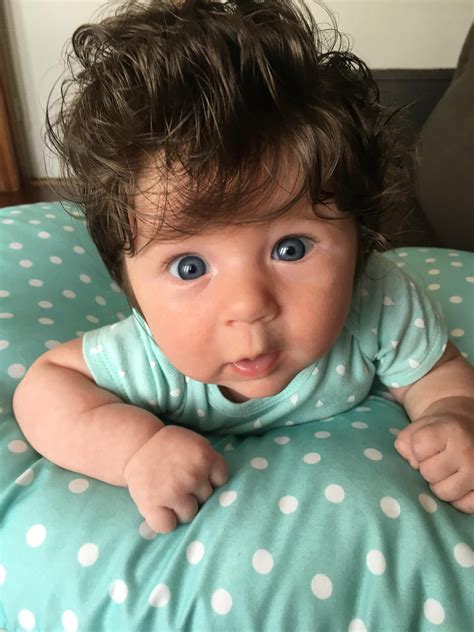 3 Month Old Baby With More Hair Than You Have Ever Seen 3 Month Old