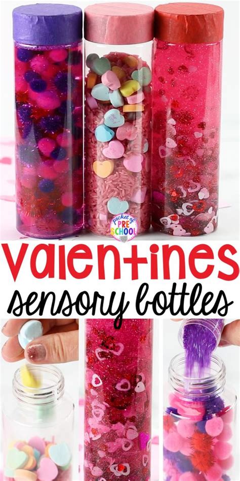Valentines Sensory Bottles Pocket Of Preschool Valentine Sensory