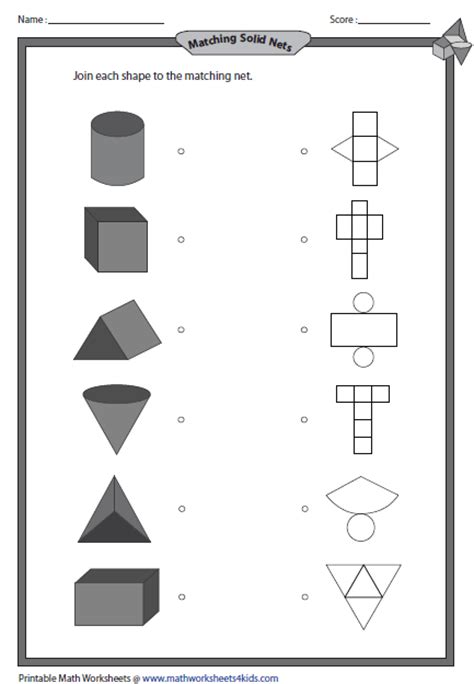3d Shapes And Their Nets Worksheet Better