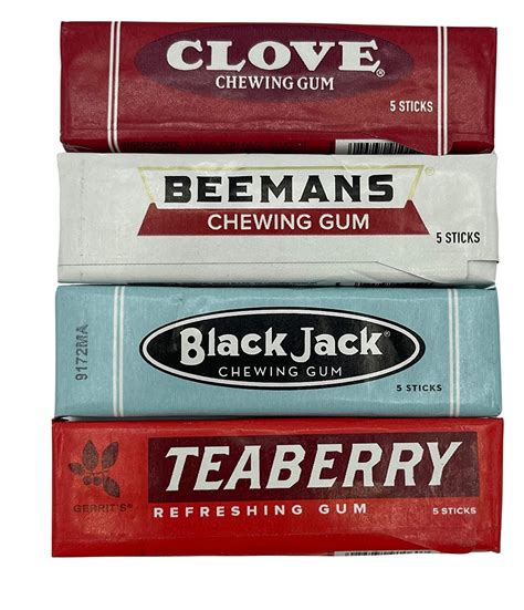 Nostalgic Retro Chewing Gum Variety Black Jack Beemans Clove And