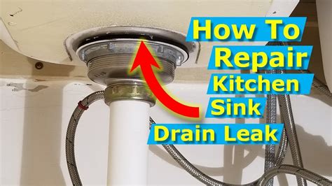 How To Replace A Kitchen Sink Drain Strainer Repair Leak Youtube