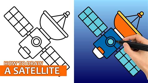 How To Draw A Satellite Easy Drawing Tutorial Youtube